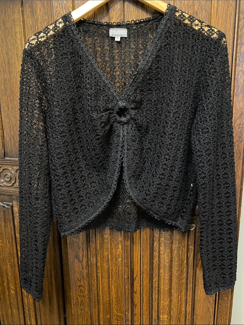 Black See-Through Lace Cover-Up Size Medium